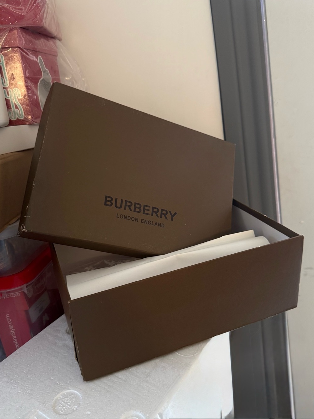 Burberry London England Empty Shoe Box